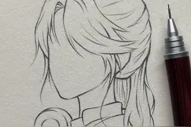 女生脸型/发型的起稿画法 #原来画画真的这么简单 #跟着抖音学画画 #一起学画画 #画画 #绘画