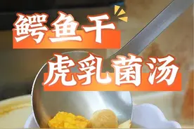 秋冬转季容易咳嗽，烧烤聚餐又热气，煲个鳄鱼肉虎乳菌肉饼汤清润又好喝#广东汤水#清热润肺 #煲汤