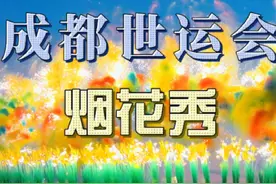 成都世运会开幕式烟花秀，美得像一副油画#成都世运会 #世运会