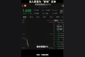 开盘大跌！#港股百果园集团跌超5% 买水果还要被教育，没人愿意为“爹味”买单。#主播说新闻
