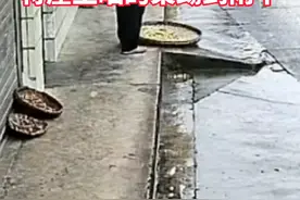 簸箕挡了他的路？ 男子避雨后将屋主晒的菜踢到雨中视频封面