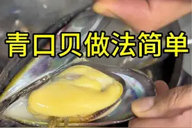 青口贝做法简单，一点水不加就能做出它的原汁原味#青口贝 #海鲜原产地 #贝类