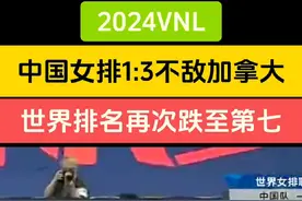 中国女排1:3不敌加拿大女排 #2024世界女排联赛 #中国女排视频封面