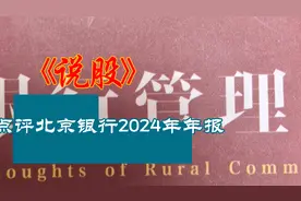 点评北京银行2024年年报视频封面