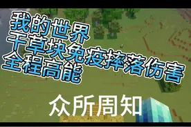 我的世界干草块免疫摔落伤害，我是否能够存活下来。 #我的世界视频封面