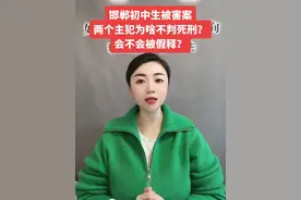 两个主犯为什么不判死刑？会不会被假释？不予刑事处罚的马某某会不会留案底？一条视频给大家解释清楚！#邯郸初中生被害案进展视频封面