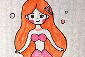 画美人鱼#一学就会的简笔画 #育儿简笔画 #美人鱼简笔画 #一学就会系列 #简笔画视频封面