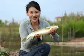 在农村想吃鱼怎么办？只要邻居不在家就行了，哈哈哈#我的乡村生活 #户外钓鱼 #记录真实生活 #女钓手