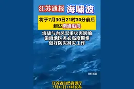 江苏通报：海啸波将于今天21时30分前后到达南通沿海！ 