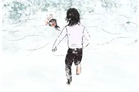 女孩不慎被海浪卷走，母亲冲进水中施救却被海水拍翻，白衣小哥顶着大浪救下母女，他说，这是，“退伍军人的本能”。为白衣小哥点赞！#见义勇为#平凡英雄 #画一个故事 #画画视频封面