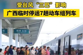 受台风“三巴”影响，广西临时停运7趟动车组列车 #台风 #动车