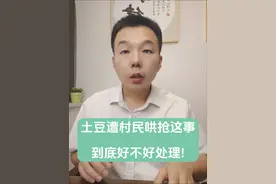 安徽，500亩土豆遭村民哄抢这事，究竟好不好处理？法律分析。#热点新闻事件