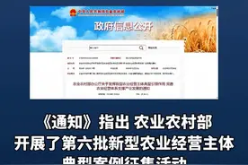 农业农村部公布第六批74个全国新型农业经营主体典型案例视频封面