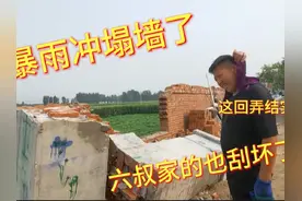 大暴雨影响有多大，大嫂家墙头都塌了，真是上火……
