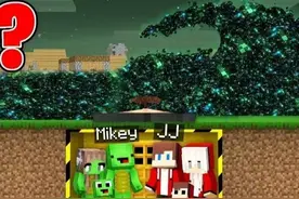 MC我的世界：能量暴雨龙卷风！没有食物的避难所该如何生存？