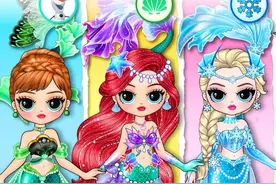 迪士尼公主变身美人鱼！哪个美人鱼公主更好看呢  #手工diy