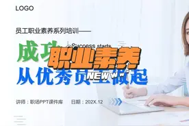 #提升自己 #职场 #ppt 成功从优秀员工做起，职业素养提升培训视频封面