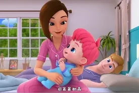 小宝贝叫爸爸妈妈和姐姐起床#儿童动画 #动画小故事 #趣味动画视频封面