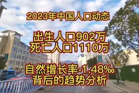 2023年中国人口动态：出生人口902万，死亡人口1110万视频封面