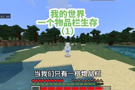 【我的世界】当物品栏只有一格 每升5级可以多解锁一格物品栏