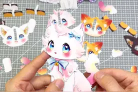 猫咪可动纸片人教程来啦！一起来做吧💕#可动纸片人教程 #小猫咪手工制作 #手工diy #萌宠守护大挑战 #纸片人 @抖音热点宝