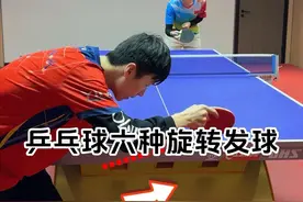 乒乓球 乒乓球比赛中常见的六种旋转发球，你会发几种？#打乒乓球 #国乒 #乒乓球视频封面