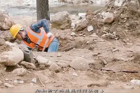 男人驾驶挖掘机意外挖到铁箱子，以为是财宝没想到视频封面