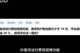 抖音也要收费了?各位网友的反应如何?#人工智能 #ai智能 #openai