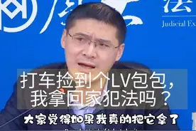 打车捡到个LV包包，我拿回家犯法吗？#罗翔 #罗翔讲刑法视频封面