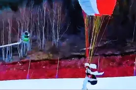 雪场里的古装御剑飞行，这次是真的飞起来了 #百大运动玩咖冰雪挑战赛#去有雪的地方#年度运动爆款清单#滑翔伞 #滑雪视频封面