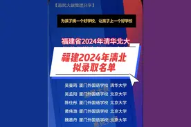 福建省2024年清华北大招收保送生拟录取名单#高考志愿视频封面
