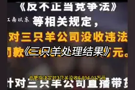 三只羊最新结果出来了#三只羊被罚没6894.91万元  #三只羊视频封面
