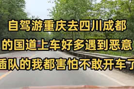自驾游重庆去四川成都的国道上车好多遇到恶意插队的有点害怕视频封面