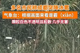 3月6日，多名网友发视频称成都市区下起了冰雹。对此，成都市气象台回应：根据网友拍摄的画面来看，应该是霰。#成都下的不是冰雹是霰视频封面