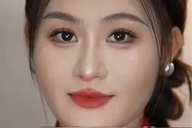 国庆来了，教你化一款谁化谁好看的国泰民安妆！ 菱形脸调整圆润的方法、瑕疵皮调整、简单易操作的新中式发型教程#美妆模范生 #国泰民安妆 #化妆教程 #瑕疵皮底妆 #新中式发型