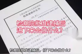 检察院批准逮捕后，接下来的程序是怎样的？#批准逮捕