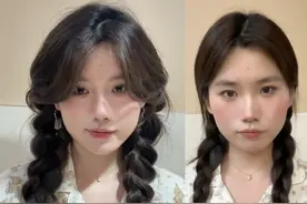 速成修饰脸型的括弧双麻花辫 #夏日清凉发型 #麻花辫教程 #双麻花辫 #方圆脸