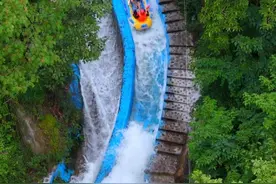 在森林峡谷中漂流是种什么体验？ #成都丹景谷漂流