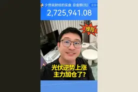 光伏逆势上涨，主力加仓了？