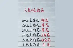 人民币上的花都是些什么花？你知道吗？收藏起来看看吧图片