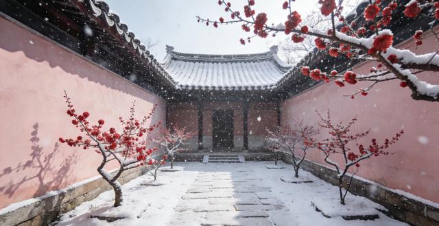 当中式建筑换上雪景皮肤！红墙黛瓦裹银装，这才是中国人冬日浪漫