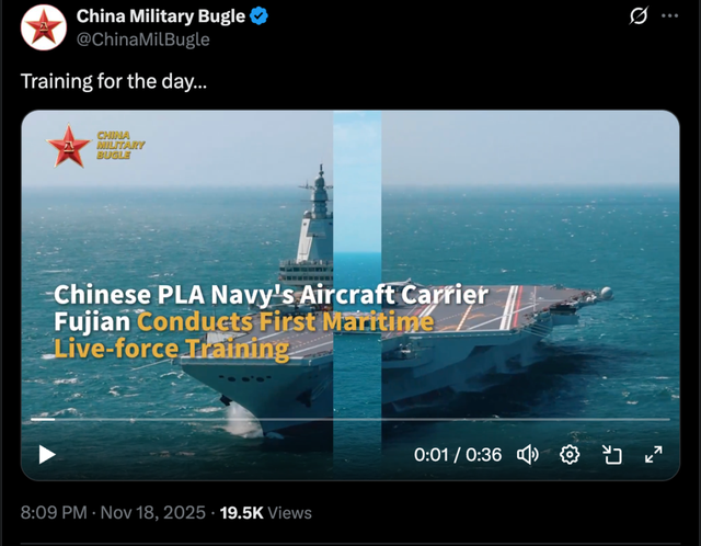 中国军号、国防部、解放军报、中部战区空军、东部战区、南部战区空军、南海舰队等官方账号相继在海内外发声