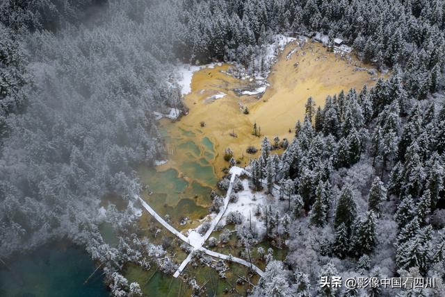 九寨沟神仙池：喜迎金秋第一场瑞雪