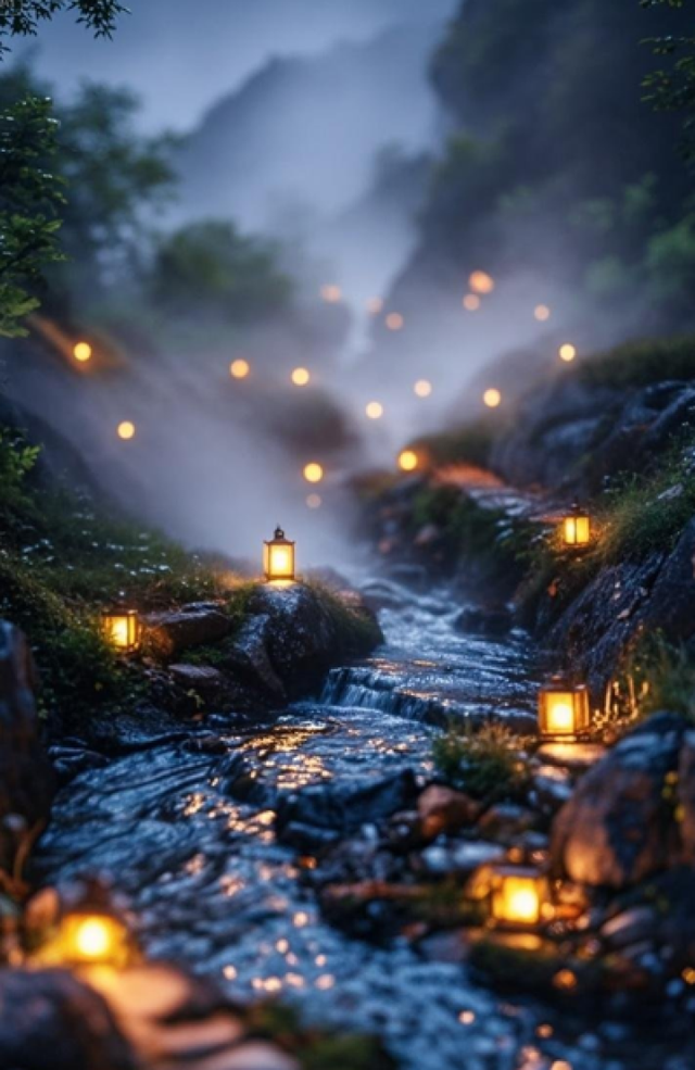 科技感满满！千山奇妙夜光影大秀如梦似幻