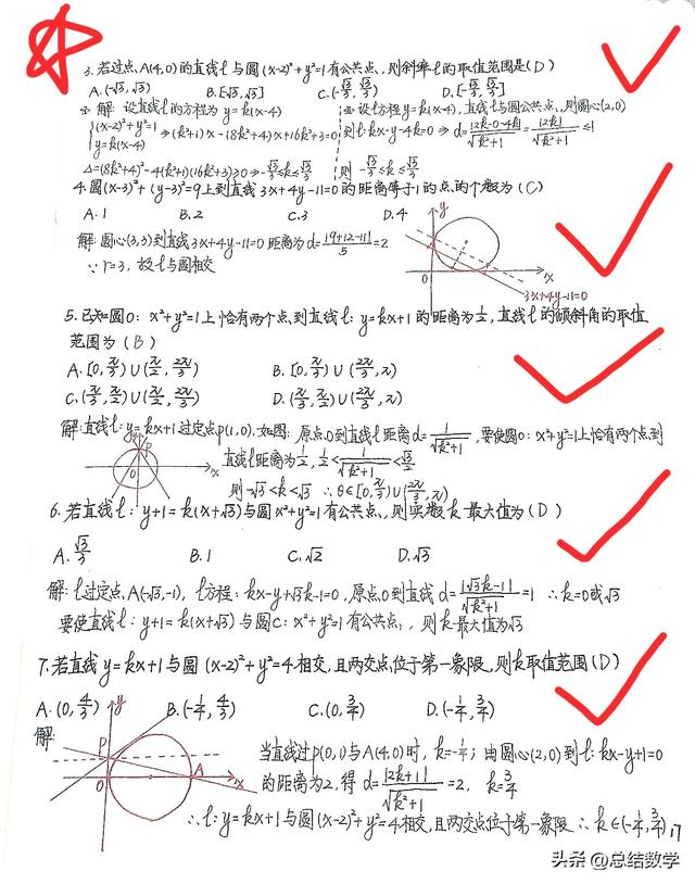 直线与圆的邂逅｜位置关系全图解
