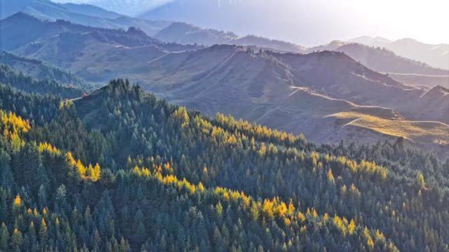 甘肃民乐：祁连山层峦叠嶂尽染秋色