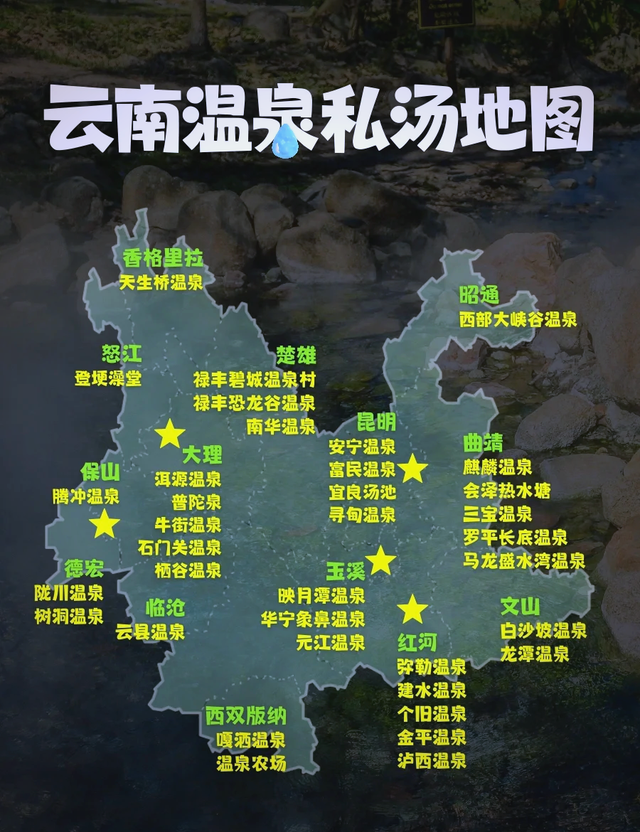 行走云南 | 来泡，云南全域温泉地图来了并附各地温泉清单