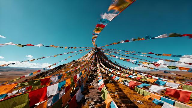 金风裁云绘穹庐，秋色蘸露染圣城 —— 雪域高原上的鎏金诗卷