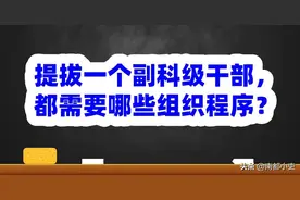 提拔一个副科级干部，都需要哪些组织程序？图片