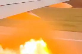 突发！一客机在首都机场滑跑喷火！“发动机或严重损坏！”图片